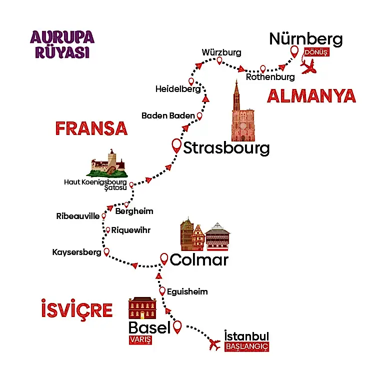 Alsace Noel Pazarları Turu